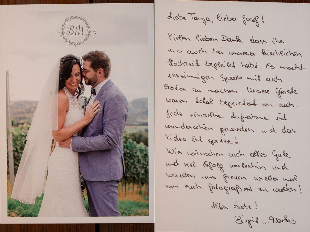 Erfahrungsbericht eines Hochzeitspaars über Tanja und Josef