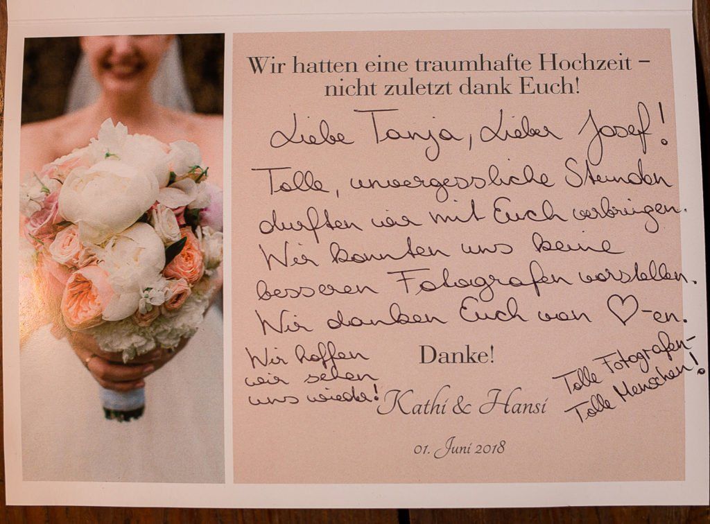 Erfahrungsbericht eines Hochzeitspaars über Tanja und Josef
