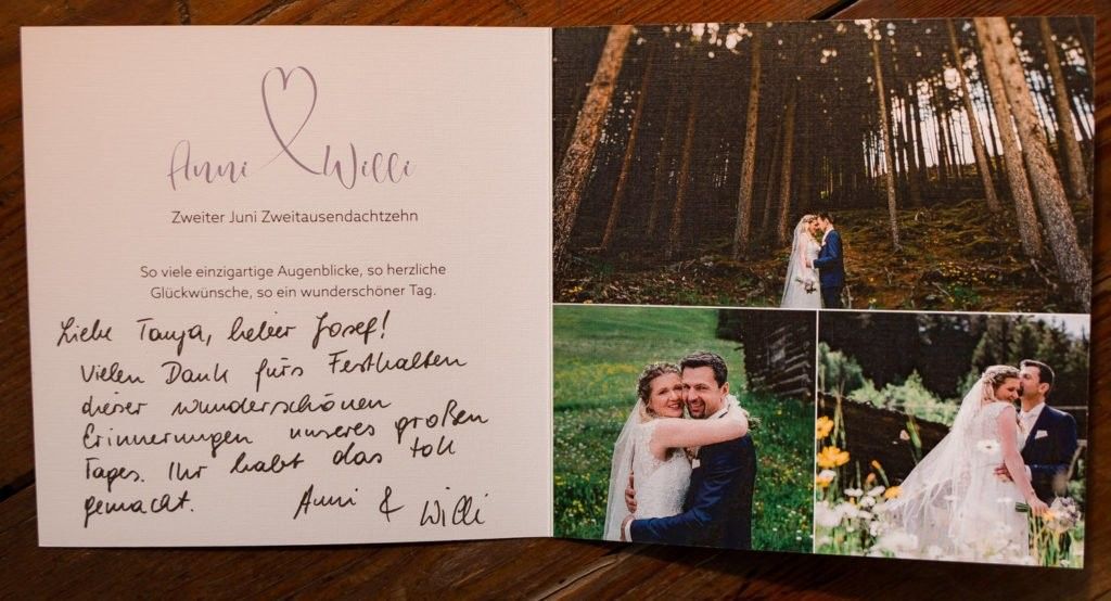 Erfahrungsbericht eines Hochzeitspaars über Tanja und Josef