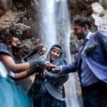 Hochzeit beim Wasserfall