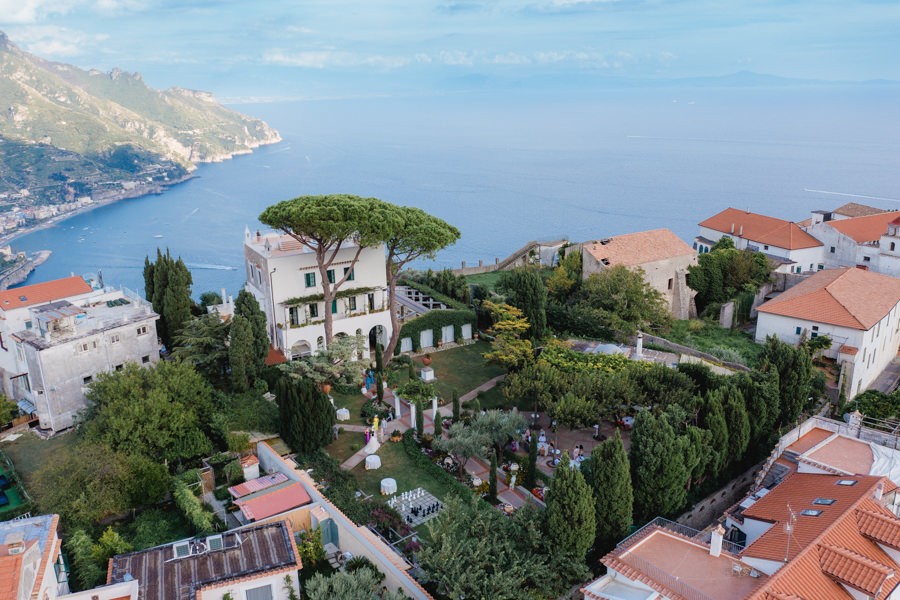 Blick über die Villa Eva in Ravello Amalfi Küste