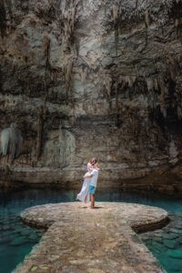 Tanja und Josef in einer Cenote