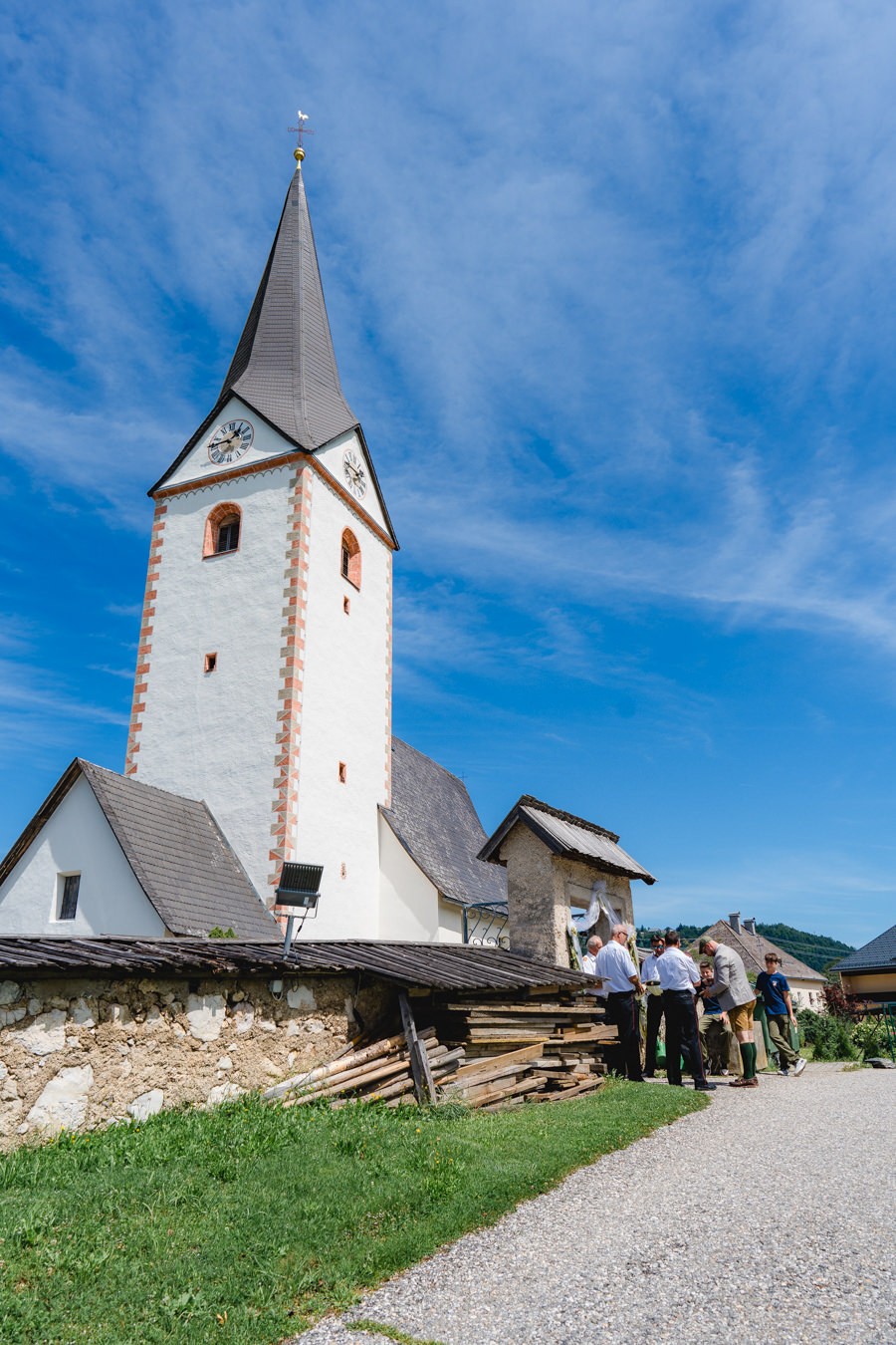 Landhochzeit in Kärnten mit traditioneller Maut